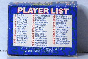 Score Baseball 1991 Rookies Set